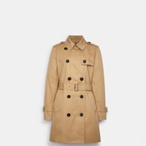 Coach Mid Trench Coat in Classic Khaki